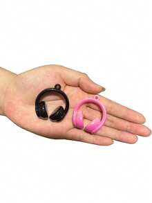 4pcs Style Random Acrylic Pendant Accessories Headphones Gradient Pendant Hole Accessories DIY Keychain Material Bag Pendant Bead Decoration Holiday Gift