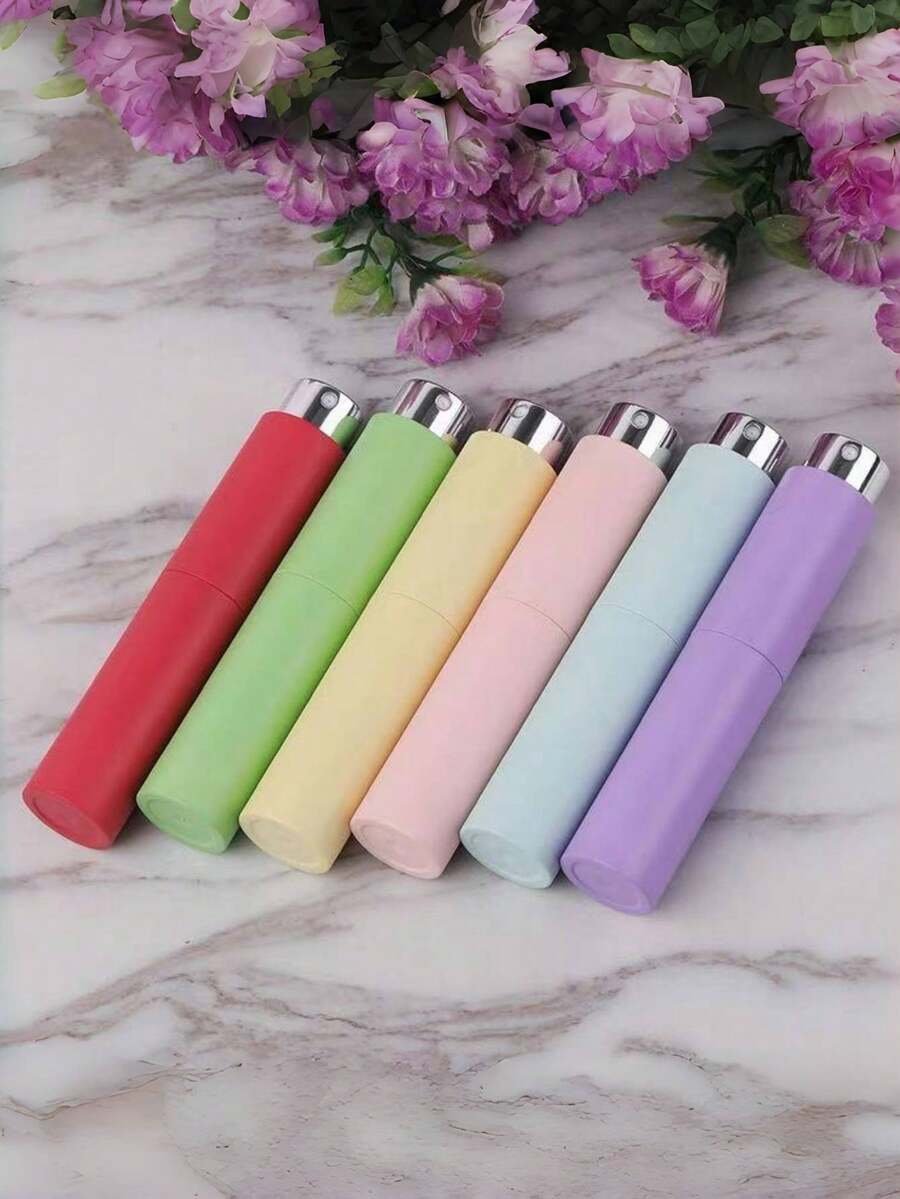 1 pieza Botella de subpaquete de perfume rotativa, botella de fijación de maquillaje de alto valor facial, botella de subpaquete de viaje portátil de alta gama vacía con rociador