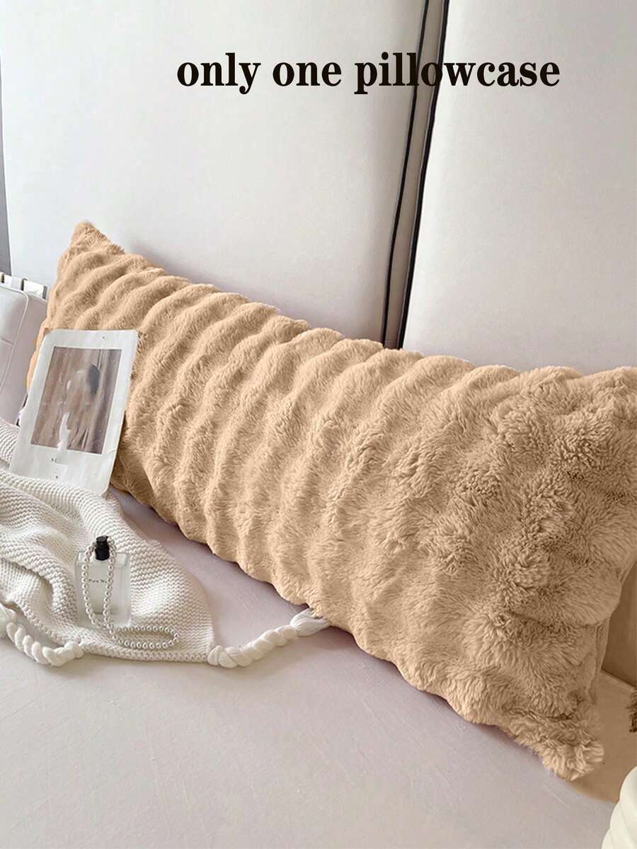 1 Vỏ gối nhung Mocha, Vỏ gối dài hai mặt, Vải nỉ truyền thống siêu mềm, Phù hợp cho nam, nữ, Ký túc xá, Phòng ngủ, Ghế sofa, Mọi mùa, Có thể giặt bằng máy, Không cần ruột - Cà phê nâu - Xem 1