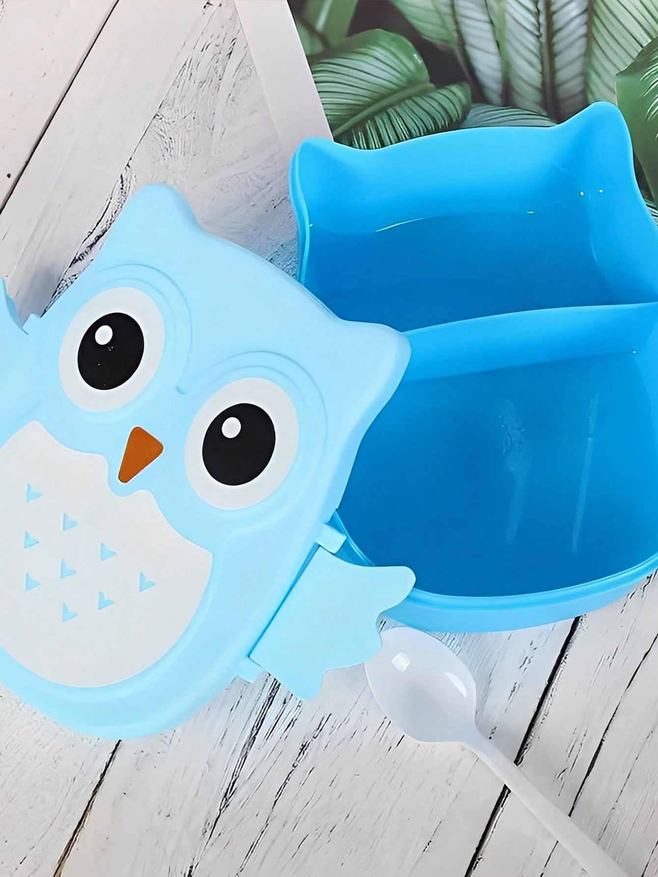 صندوق غداء محمول مزين بتصميم بومة كرتونية، مصنوع م...