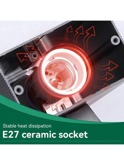 CANMEIJIA 1pc E27 Wand Lamp, LED Light, Outdoor Waterproof IP65, Indoor Base, Includes Warm Wit Bulb, Can Other Bulbs As Needed, Applicable Outdoor, Patio, Garage, Entrance, Garden, Yard, Round Square view 7