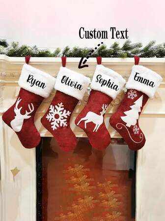 Anpassade personliga julstrumpor, Anpassade familjestrumpor, Matchande julstrumpor, Anpassade strumpor, Familjestrumpor
