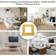 BESPORTBLE Vintage Picture Frame Resin Golden Ornate Textured Oval Desktop Photo Frame Photo Holder Jewelry Display Frame Home Decoration