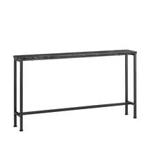 SoBuy Vintage Console Table Metal Hallway Table Decorative Table Sideboard Side Table W X H X D Approx. 120 X 65 X 20 Cm Natural & Black FSB19-E - Black - View 13