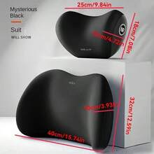 Two-Piece Memory Foam Neck And Lumbar Pillow Set. Made Of Ergonomic Memory Foam, It Makes A Tiring Driving Journey Comfortable. Suitable For Cars, Offices, Homes, And Game Rooms. It Can Be Given As A,Car Pillow Gift To Family And Friends! - Pink - View 5