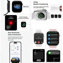 2.01" Men Women Smart Watch With Call Function | Heart Rate Blood Pressure Monitor | Fitness Tracker Pedometer | SMS Reminder | Compatible With Android IOS - 彩色 - 查看 4