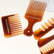 5-Piece Men's Styling Comb Set Barber Textured Comb Vintage Hair Brush PP Plastic Haircare Accessories