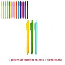 12/6/3pcs Morandi Pastel Colored Ink Gel Pen Set - Retractable Rubber Finished Gel Ink Pens-Aesthetic Pens - Colorful & Cute Pens For Journaling, Writing, Office And School Supplies