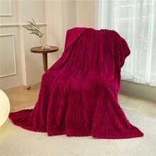 1pc Faux Rabbit Fur Blanket, Soft Fleece Blanket, Flannel Throw Blanket For Bed, Air Conditioning, Sofa, Office Nap, Shawl, Skin-Friendly, Suitable For Halloween