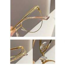 一副双色金属猫眼眼镜，复古甜美时尚设计，电脑眼镜，适合近视和正常视力，户外光致变色时尚款式 - 彩色 - 查看 3