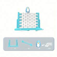 企鹅墙挑战家庭游戏 - 互动策略拼图，搭配积木，培养动手能力，是增进亲子感情的理想选择，也是万圣节和圣诞节的绝佳礼物