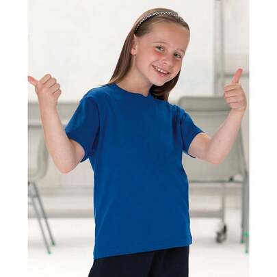 Jerzees Schoolwear Maglietta classica tinta unita per bambini Jerzees Schoolgear (Blu brillante)