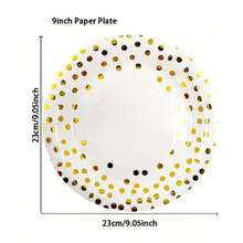 Set de tacâmuri de unică folosință cu paiete albe, format din 50 de piese, potrivit pentru 10 persoane, inclusiv 10 farfurii de hârtie mari și mici, 10 pahare de hârtie și 20 de prosoape de hârtie. Este foarte potrivit pentru tacâmuri de picnic în aer liber, grătar în camping, reuniuni de familie, petreceri de ziua de naștere, Crăciun, Ziua Recunoștinței și alte decorațiuni pentru petreceri de sărbători.