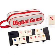 Standard Israeli Rummy Numbered Card Game, Adult Casual Party Gathering Tabletop Game - Burgundy - View 1