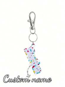 Chaveiro Acrílico Personalizado com Nome 3D, Etiqueta de Bagagem Personalizada para Mochila, Chaveiro de Alfabeto Colorido Feito à Mão, Joia de Casamento Pendurada na Moda, Chaveiro Anti-Perda para Chaveiro de Carro, Adequado como Presente de Aniversário para Namorado ou Marido Lantejoulas Estilosas, Coloridas, Moda de Outono, Moda Anos 2000, Y2k, Fofos Personalizados, Personalizados para Aniversários, Para Aniversários, Para Formatura, Para Baile de Formatura, Para Festa, Acessórios de Joias de Moda Personalizados, Chique Casual de Rua - Caleidoscópio colorido - Visão 19