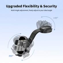 Car Phone Mount Dashboard & Windshield Holder, Strong Suction Cup, Foldable Arm, 360° Rotation, One-Touch Lock, Compatible With 16 Pro Max, 15, 14 Plus, 13, Galaxy S25 Ultra, S24, S23