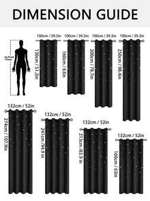 1pc Solid Color Hollow Star Window Curtain, Hollow Star Design, Classic Minimalist Style, Suitable For Bedroom, Living Room And Other Window Decor