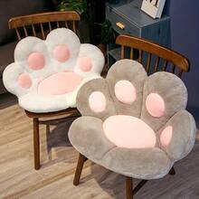 1pc Cartoon Bear Paw Half Wrap Around Cushion, Office Seat Cushion, Cat Paw Cushion, Home Decor, Christmas Decor Holiday Cushions Cushions For The Home