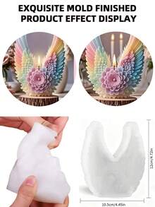 Silicone Candle Mold, Open Flower Wings Wax Molds For Aromatherapy Candles, Resin Casting, Plaster Crafts, Home Decor Ornaments And Holiday Gift Handcraft Tools