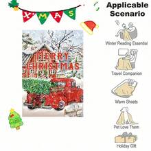 1 pătură personalizabilă din pânză cu brad de Crăciun, imprimare digitală cu nume personalizat, căldură pentru patru anotimpuri, poliester rezistent la rupere, țesut manual, stil la modă, potrivit pentru canapea, pat, călătorii, camping, cadou unic pentru adulți