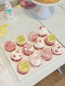 5个/10个现代字母图案蛋糕装饰插牌，“生日快乐”字母蛋糕装饰，适用于生日派对、蛋糕装饰、烘焙装饰、烘焙用品、节日礼物