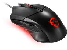 MSI Clutch GM08 Gaming Mouse, 4200 DPI, Optical Sensor, 3 Adjustable Weights, Red LED Lighting, Symmetrical Design - màu đen - Xem 1