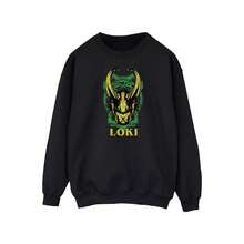 Marvel Mens Loki Badge Sweatshirt (Black) - Coffee Brown - View 2