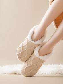 1 par de calentadores de piernas con forro térmico, calentadores de piernas gruesos y antideslizantes para mujer, para invierno