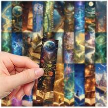 Fantasy Welt Lesezeichen, kreative, exquisite Buchmarkierungen, dekorative Nachrichtenkarten für Buchliebhaber, mehrfarbiges Papier Lesezeichen-Set von YWWBLD