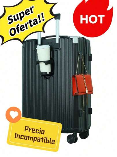 Pasta de viagem multifuncional de 20 polegadas: trava TSA + rodinhas silenciosas + porta de carregamento USB, alça de borracha macia que não machuca as mãos, unissex, fácil de transportar, adequada para viagens em família, viagens de negócios, estudos no exterior. Presentes para mulheres, presentes para homens, presentes para mães, presentes para o Dia dos Namorados.