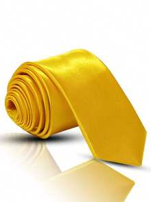 1pc Solid Color Fine Plaid Necktie, Suitable For Party Occasions