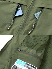 Men's Vests Men Jacket Sleeveless Vest Spring Summer Autumn Casual Travels Hiking Work Fishing Vest Multi-Pockets Vest Waistcoat Green - Army Green - View 10