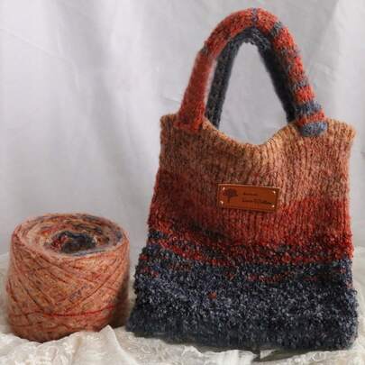 Sợi len Monet Garden siêu mềm - 50g sợi len pha len thô dùng để móc trang trí Giáng sinh, áo len thời trang tự làm khăn quàng cổ găng tay | Filato Grosso Fettuccia Per Borse Uncinetto