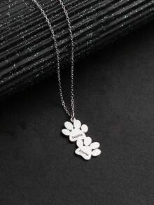 1pc Can Be Customized Engraved Multiple Cat Paw Name Necklace, Stainless Steel Jewelry, Custom Necklace, Women's Necklace, Name Necklace, Gold Necklace And Silver Necklace, Customizable Things, Personal Decorations, Cat Nameplate Necklace, Commemorative Items For Pet Lovers, Suitable For Halloween, Christmas, Birthday Gifts, Anniversary Gifts For Yourself And Family, Friends Or Pet Lovers Personalized Gifts