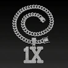 1pc Alloy Pendant Necklace With Rhinestone Encrusted Large Gold Coin Pendant And Shiny Thick Purple Chain, Punk Rock Rapper Hip Hop Jewelry For Men - Silver - View 8