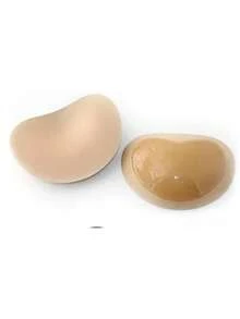 1 Pair Reusable Flesh-Tone Invisible Bra Pads, Waterproof Solid Color Fashion Accessory For Women - Camel - View 7