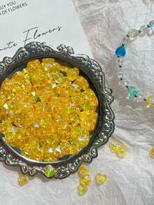 About 50pcs 8*8*5mm AB Colour Heart Shape Acrylic Beads Loose Spacer Beads For Jewelry Makeing DIY Handmade Bracelet Accessories