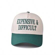 Embroidered Letter Color Matching Baseball Cap Adjustable Sun Protection Casual Hat Suitable For Spring And Autumn Travel Fashionable All-Match Sun Protection Youth Sun Hat Casual Style Young Women Hat