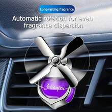 1pc Car Air Vent Fragrance Creative Rotating Fan Lasting Fragrance Deodorizer Car Interior Decor, Air Conditioning Aromatherapy Diffuser - A - View 4