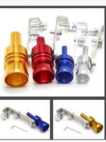 Turbo Whistle Exhaust Pipe Sound Maker, Turbo Whistler, Car Exhaust Roar Enhancer, Aluminum Exhaust Blow-Off Valve, Universal Auto Parts, Suitable For Cars And Motorcycles - Red - View 8