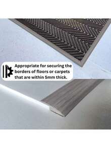 1 pièce Bande de transition de sol de 1 m, bandes de bordure de tapis auto-adhésives, sols en bois, bandes de transition pour sols inégaux, garnitures de bordure, seuils de porte, hauteur jusqu'à 5 mm