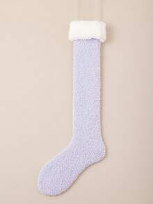 1 par de calcetines de felpa de coral para mujer, calcetines térmicos gruesos y cálidos para el invierno, adecuados para el hogar, el posparto y dormir