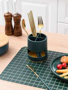 مطبخ سكين وشوكة حامل عيدان، حامل فرشاة الأسنان للحمام، حامل فرشاة الأسنان للحمام، صندوق تخزين حمام مستقل على الطاولة، صندوق تخزين حمام مستقل على الطاولة، رف تخزين متعدد الاستخدامات لفرشاة الأسنان ومعجون الأسنان، حامل فرشاة المكياج والحلاقة، اكسسوارات الحمام