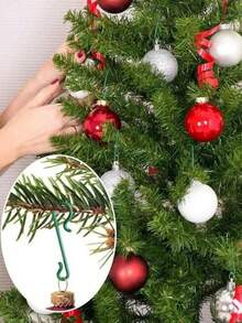 30/50/100/150件圣诞饰品圣诞球S小号挂钩圣诞树装饰配件圣诞挂钩