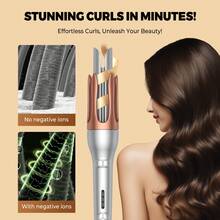 UKLISS Intelligent Anti-Scald Curling Wand – Automatic Rotation, Precise Timing & Negative Ion – Ideal For Daily/Party/Office Hairstyles - UK Plug(220-240V) - View 10