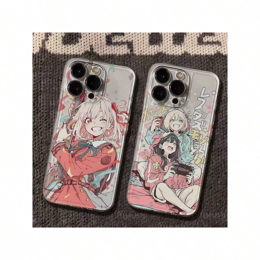 Cute Kawaii Anime Phone Case - Made Of Flexible Silicone, Raised Edges For Screen & Camera Protection, Adorable Anime Character Patterns, Suitable For All Phone Models, Great Gift For Anime Fans 16 Pro Max/16/16 Pro/16 Plus/11/15/15 Pro/15 Pro Max/12/13/14 Pro Max/11 Pro/11 Pro Max/12 Pro/12 Pro Max/13 Pro/13 Pro Max/14 Pro/14 Pro Max/14 Plus. - Rosa - Ver 1