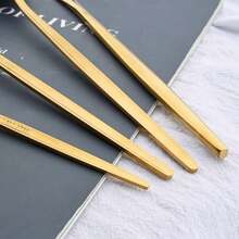 Juego de Cubiertos de Acero Inoxidable: 40 Piezas Cubiertos para la Cena - Vajilla Utensilios de Cubierta con tenedores/cucharas/cuchillo para comer Servicio para 10 (Dorado) - Plateado - Ver 5