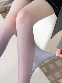 Medias de verano y otoño para mujer con gradiente de contraste, ajuste ceñido, transpirables y de colores caramelo para cosplay