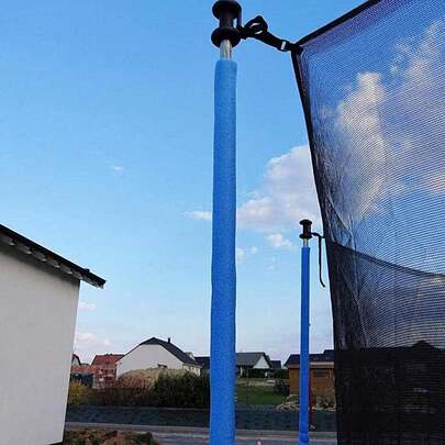 40 cm (12 piezas), protectores de postes de trampolín, protectores de postes de trampolín de espuma, cubiertas de postes de trampolín, cubiertas de postes, fáciles de instalar 12 tubos de espuma de repuesto para vallas de trampolín