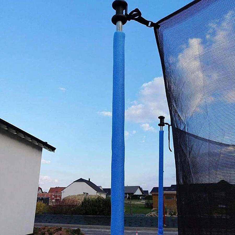 40 Cm (12 Pieces), Trampoline Pole Protectors, Foam Trampoline Pole Protectors, Trampoline Pole Covers, Pole Covers, Easy To Install 12 Replacement Foam Tubes For Trampoline Fences - 藍色 - 查看 1